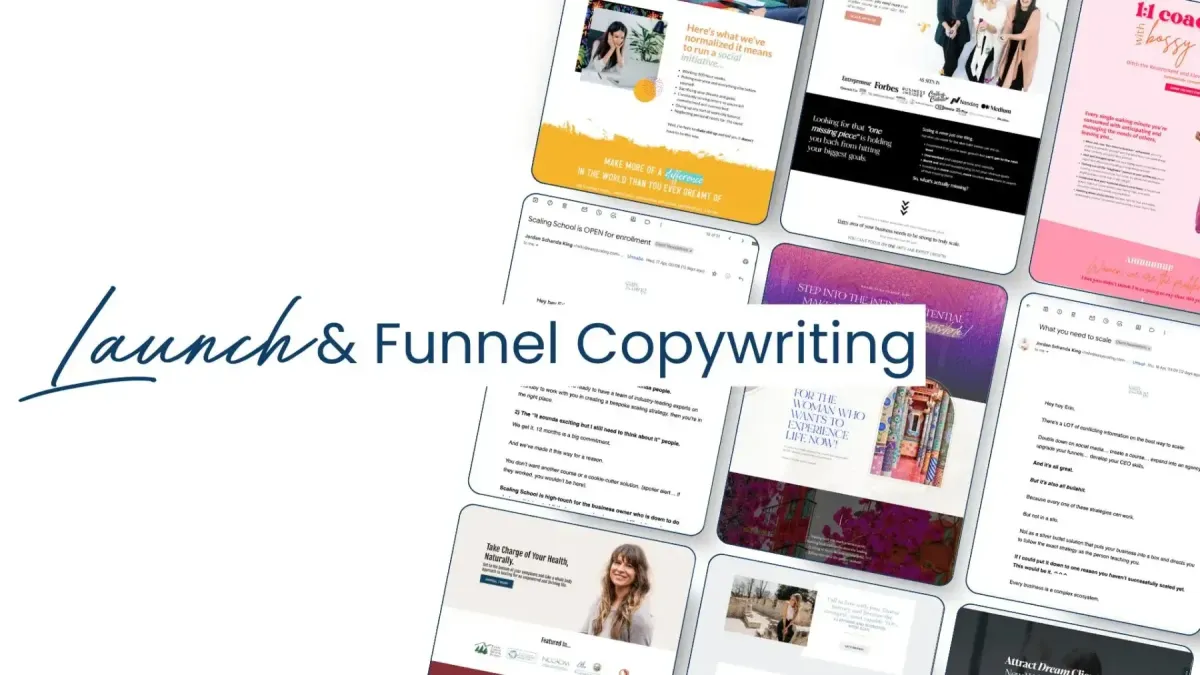 launch and sales funnel copywriting