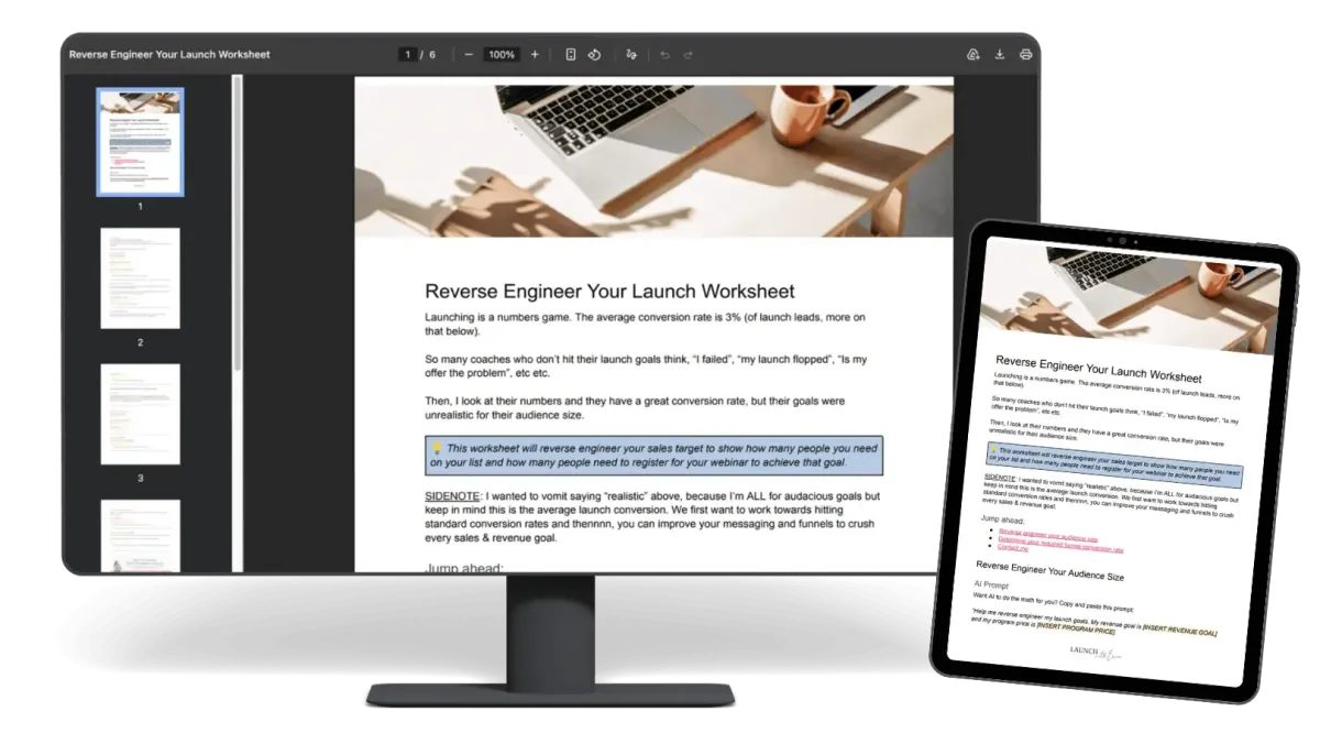 sales page outliner: copywriting resources