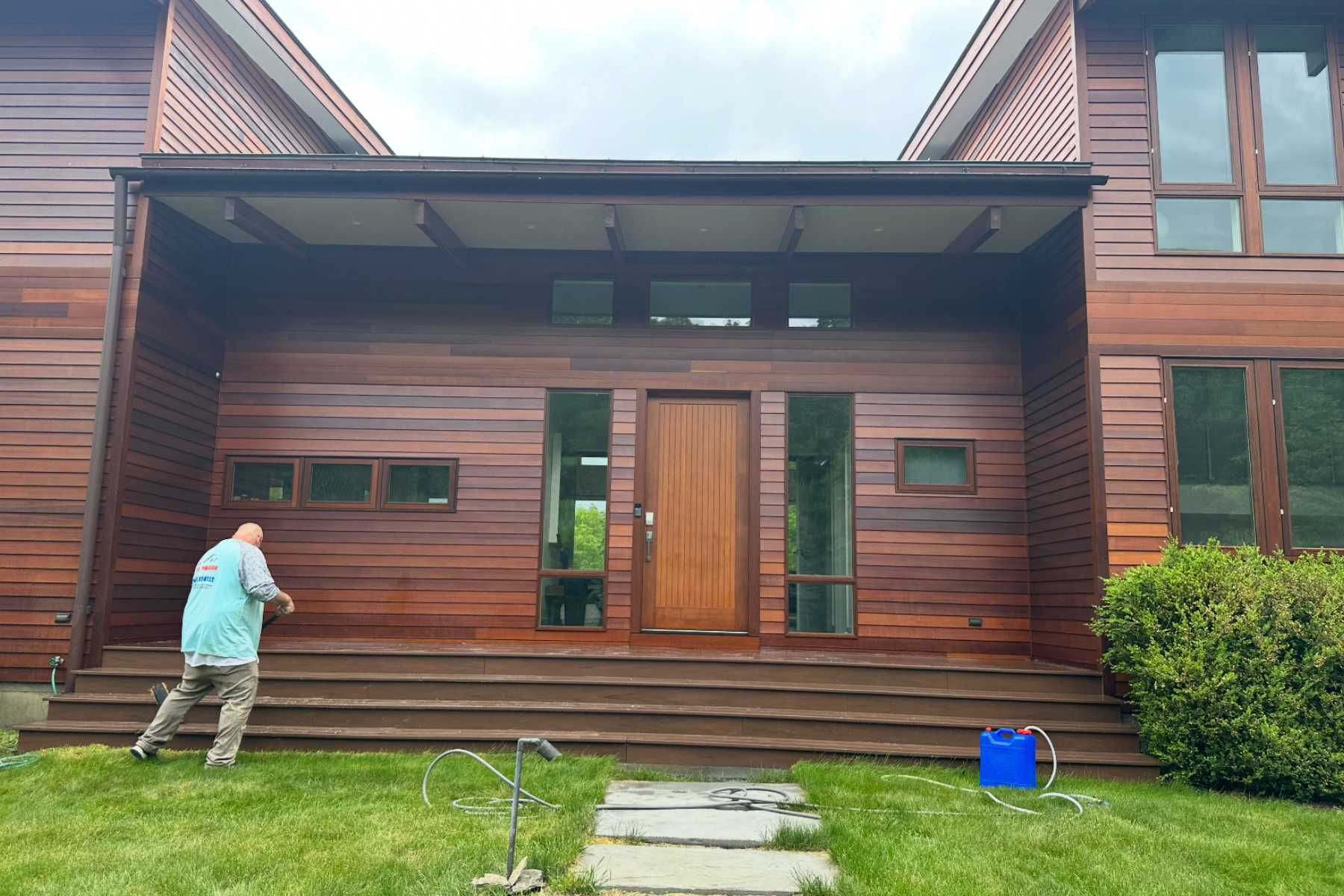 Deck Soft Wash job in Milan, NY