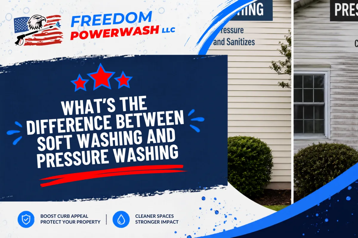What’s the Difference Between Soft Washing and Pressure Washing