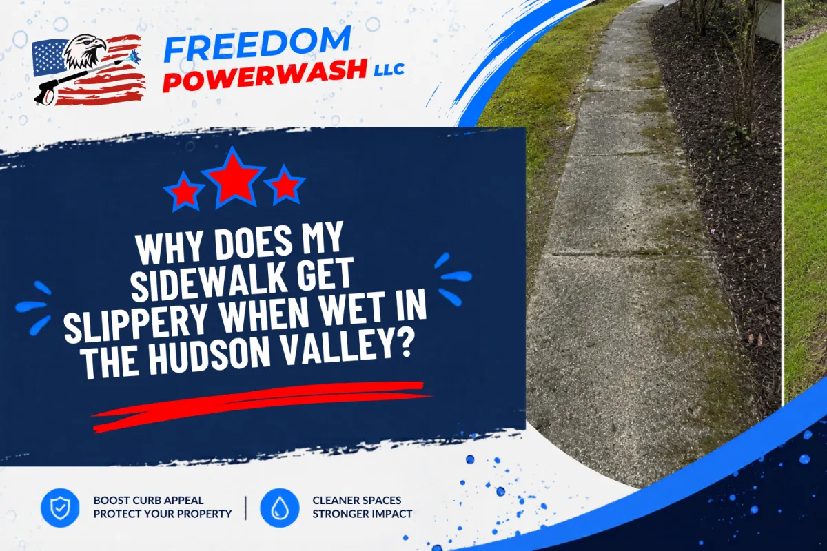 Why Does My Sidewalk Get Slippery When Wet in the Hudson Valley?