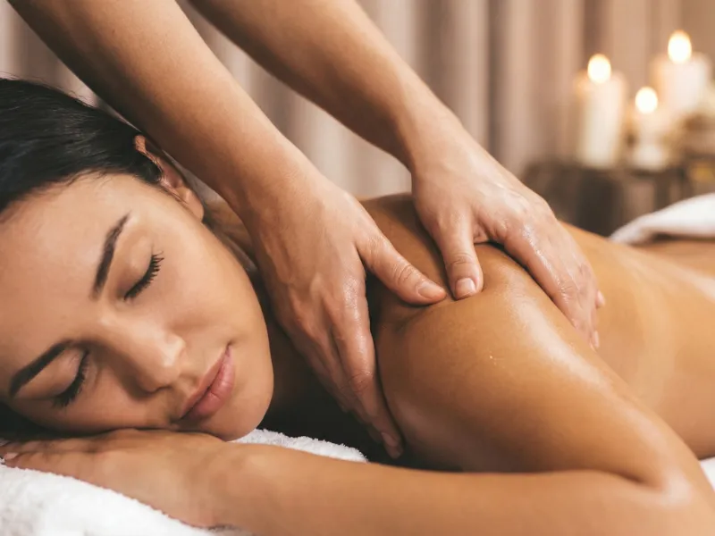 Deep Tissue in Houston with two clients relaxing side by side