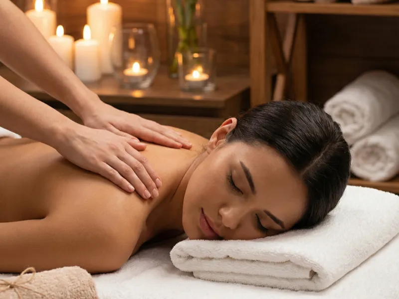 Swedish massage in Houston using foot pressure for deep muscle relief