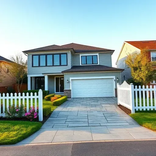 Modern residential home in Gloucester Township, NJ with stylish entrance, landscaped gardens, and polished stone driveway.