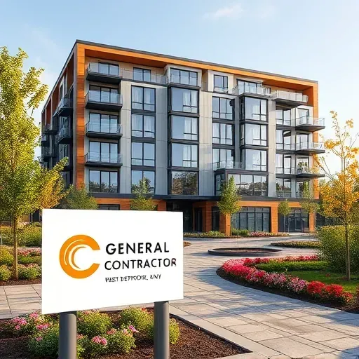 Modern multi-story residential building in West Deptford, NJ with glass, wood accents, and vibrant landscaping.