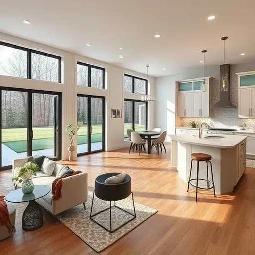 Remodeled home interior in Blackwood NJ showcasing elegant design and modern finishes without any people present.