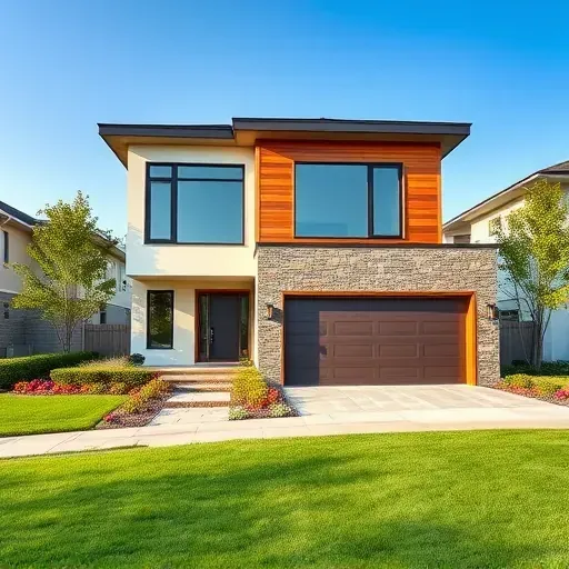 Modern residential home in Haddonfield NJ with elegant design, landscaped yard, and inviting stone walkway.
