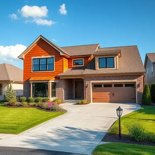 Modern residential home in Runnemede NJ featuring brick and wood siding, large windows, and vibrant landscaping.