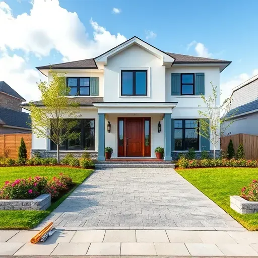 Completed residential home by a General Contractor in Bellmawr NJ, featuring modern architecture and landscaped yard.