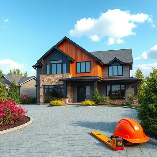 Completed residential contractor project in Pitman NJ featuring elegant home, vibrant landscaping, and high-end tools.