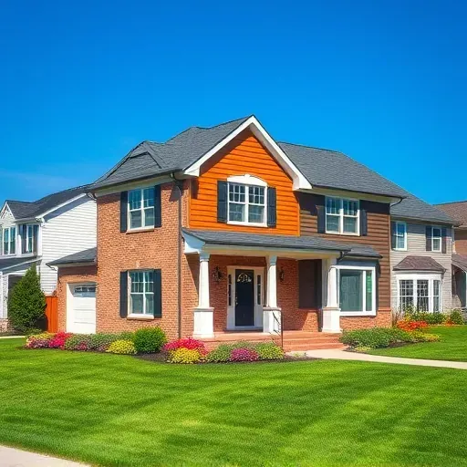 Completed residential home in Deptford NJ showcasing modern design with brick and wood siding in a vibrant neighborhood.
