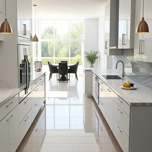 Freshly remodeled kitchen in Blackwood NJ with sleek cabinetry, granite countertops, and modern appliances in natural light.