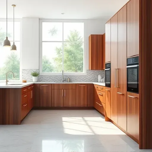 Finished modern kitchen in Blackwood NJ with stainless steel appliances, sleek cabinetry, hardwood flooring, large windows, and stylish decor