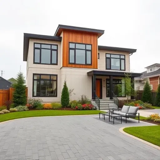 Beautifully renovated residential building in Deptford NJ with modern facade, lush landscaping, and inviting outdoor seating.