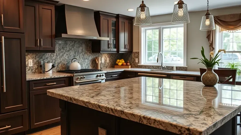 A modern accessible aging-in-place kitchen in Blackwood NJ with sleek quartz counters, minimalist cabinets, smart storage, and natural light