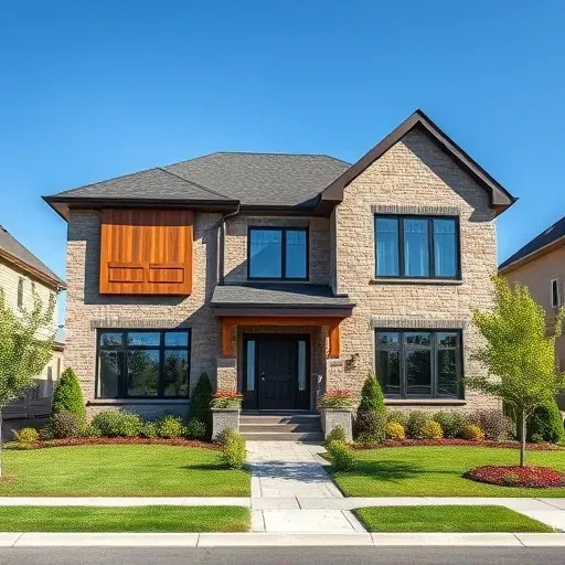 Completed General Contractor project in Washington Township, NJ featuring a modern residential home with natural stone and wood accents.