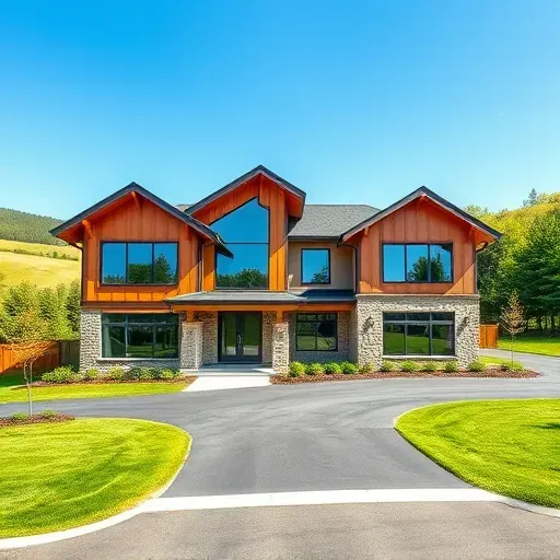 Completed residential project in Gloucester Township NJ featuring modern architecture, natural materials, and lush landscaping.