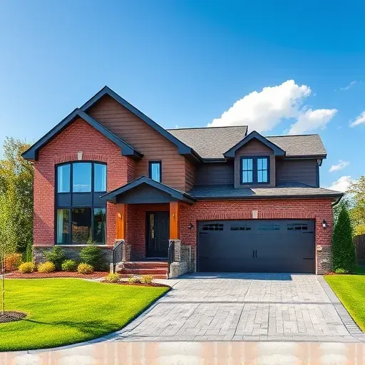 Completed General Contractor project in Magnolia NJ features a modern single-family home with inviting brick and wood siding.