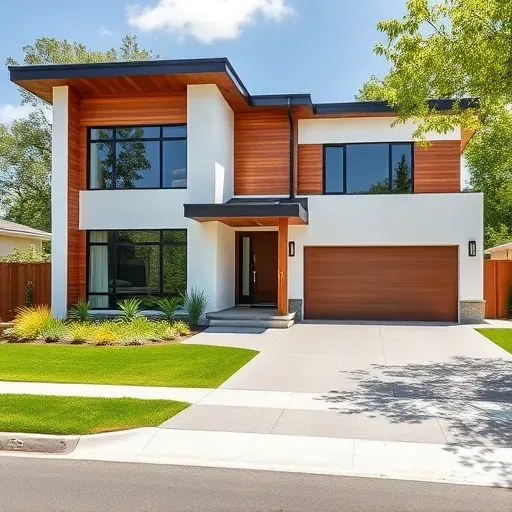 Completed General Contractor project in Moorestown NJ showcasing a modern home with sleek lines and natural materials.