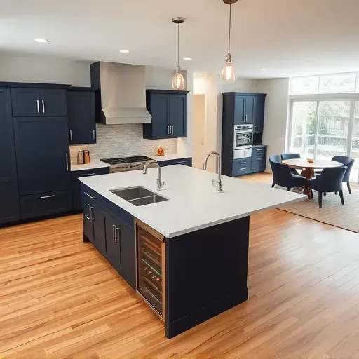 Completed home addition in Blackwood NJ with brick and stucco facade, large windows, lush landscaping, daytime natural lighting