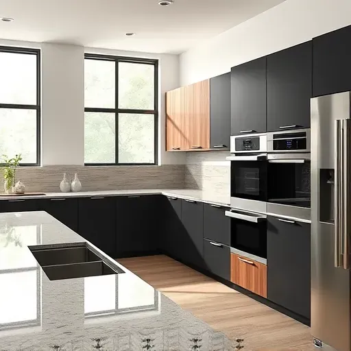 Updated blackwood NJ kitchen plumbing with stainless steel pipes, chrome fixtures, granite countertop, and modern backsplash