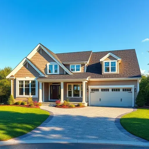 Completed residential project in Magnolia NJ featuring modern-traditional architecture, elegant entryway, and vibrant landscaping.