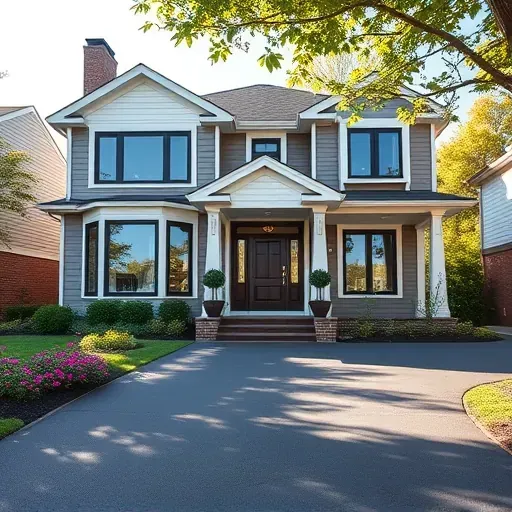 Completed residential renovation in Collingswood NJ, featuring modern facade, landscaped yard, and inviting entryway.