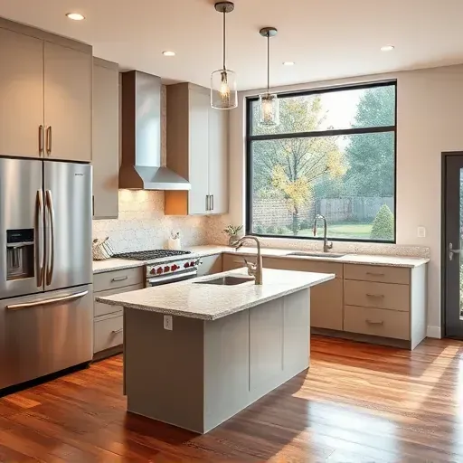Elegant traditional kitchen with blackwood cabinetry, granite island, brass fixtures, natural light, and classic decor