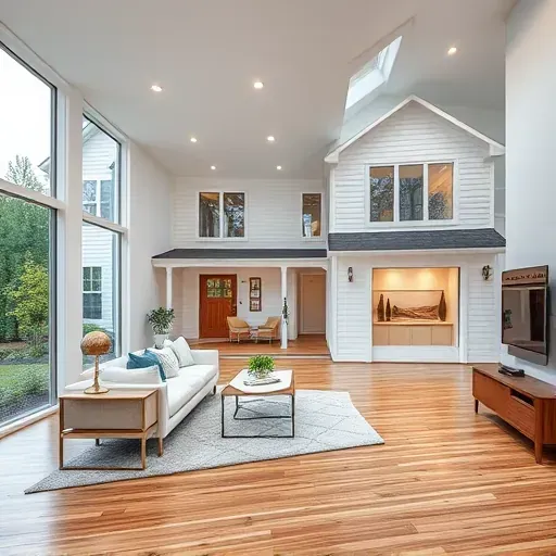 Detailed view of a completed home remodel in Blackwood NJ showcasing modern design elements and finishes.