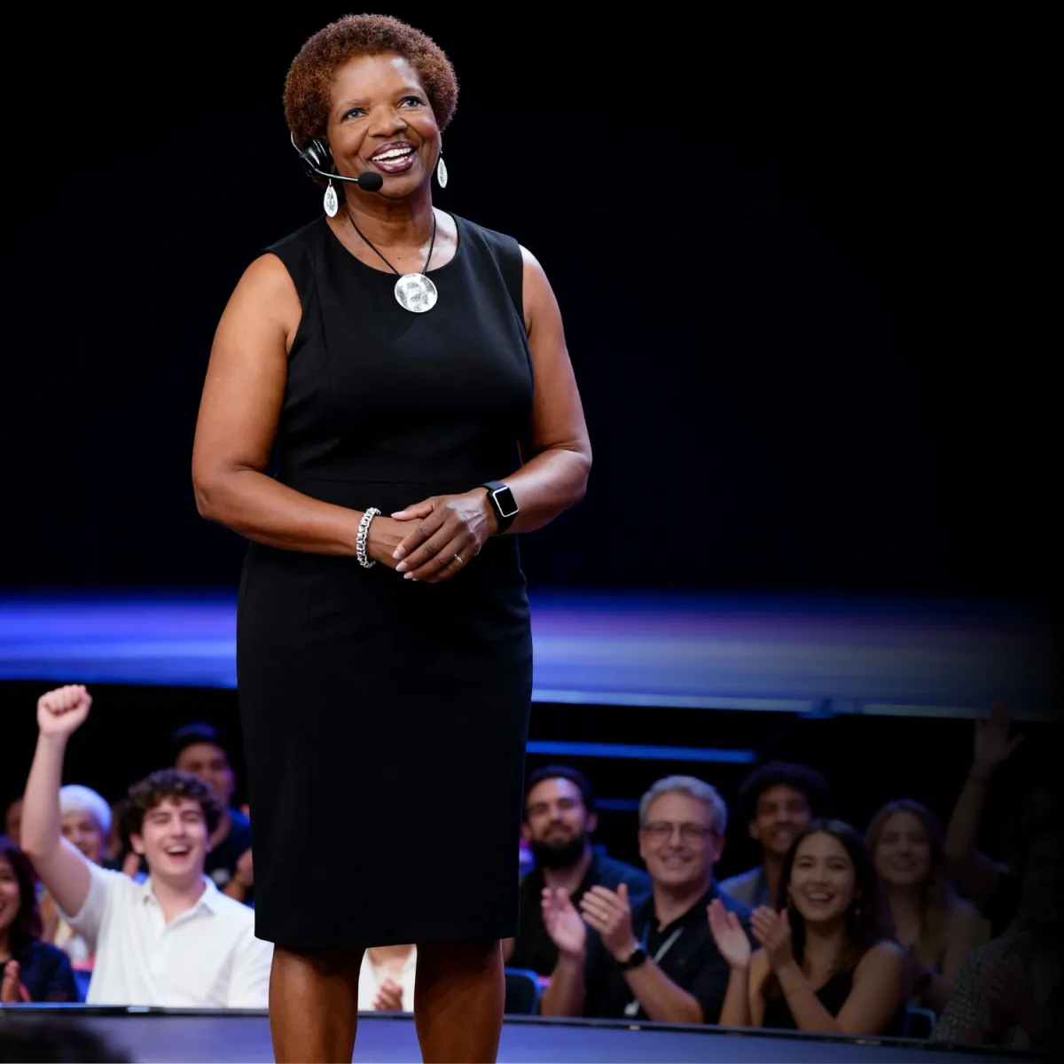 Dr. Patricia Scipio speaking on stage