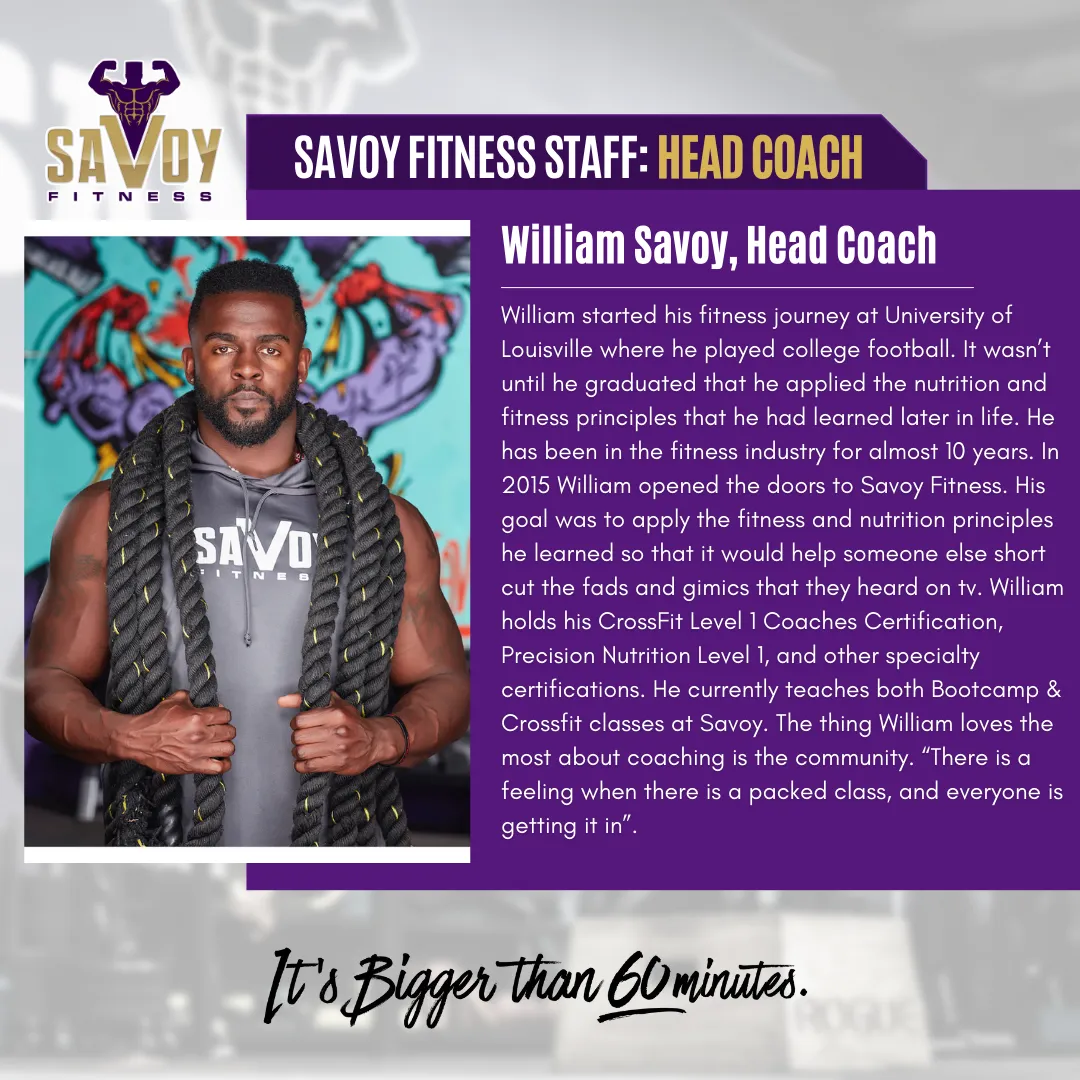 William Savoy Fitness Coach Savoy Fitness