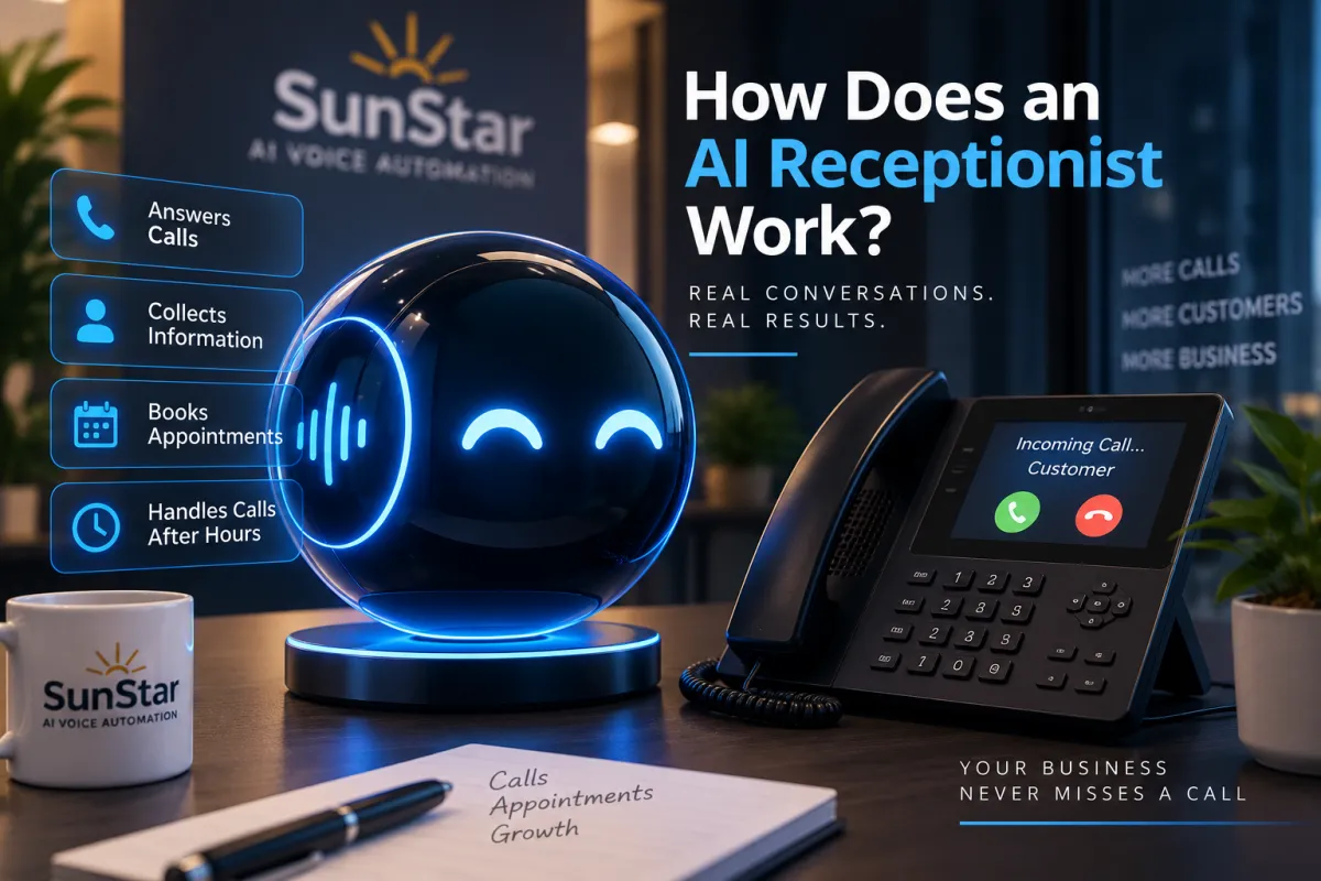 How Does an AI Receptionist Work? | SunStar AI