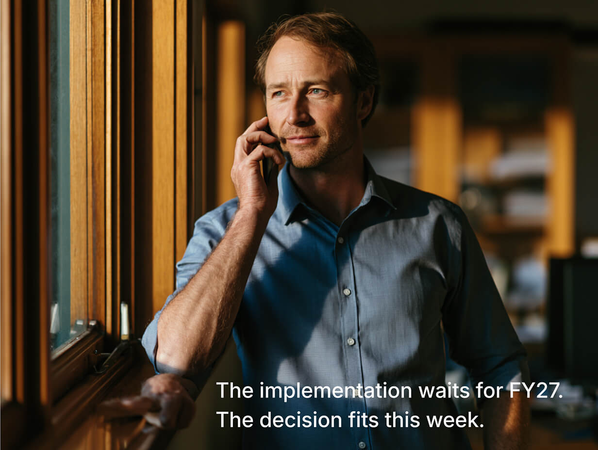 Australian business owner booking a no-cost Activity Analysis Session in late June to reshape the FY27 cost base before the 30 June EOFY deadline