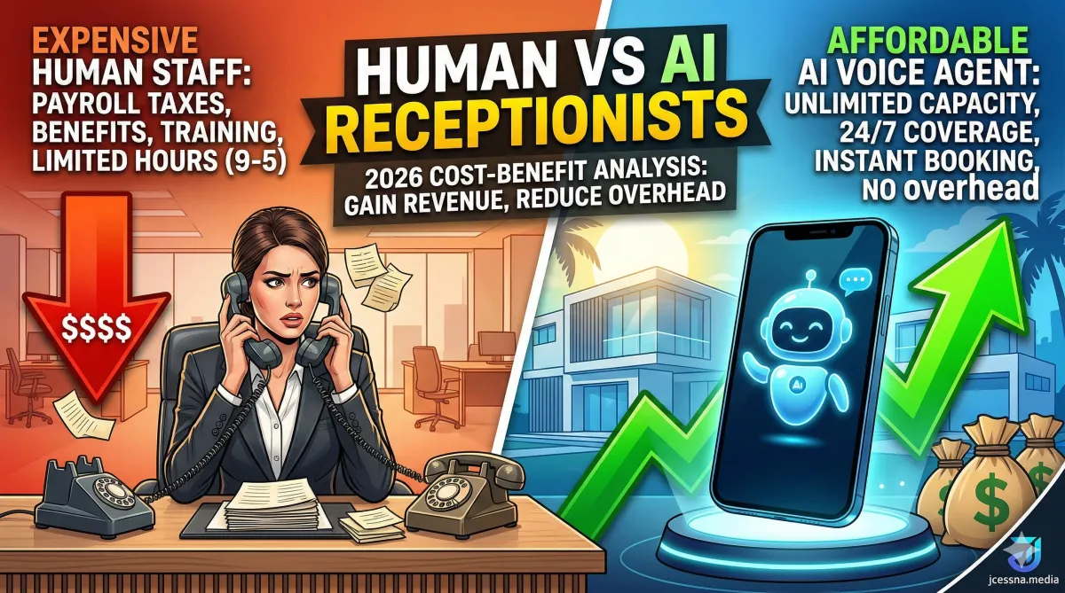 AI Voice vs. Human Receptionists: A 2026 Cost-Benefit Analysis