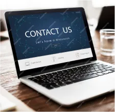 Contact Us on computer screen