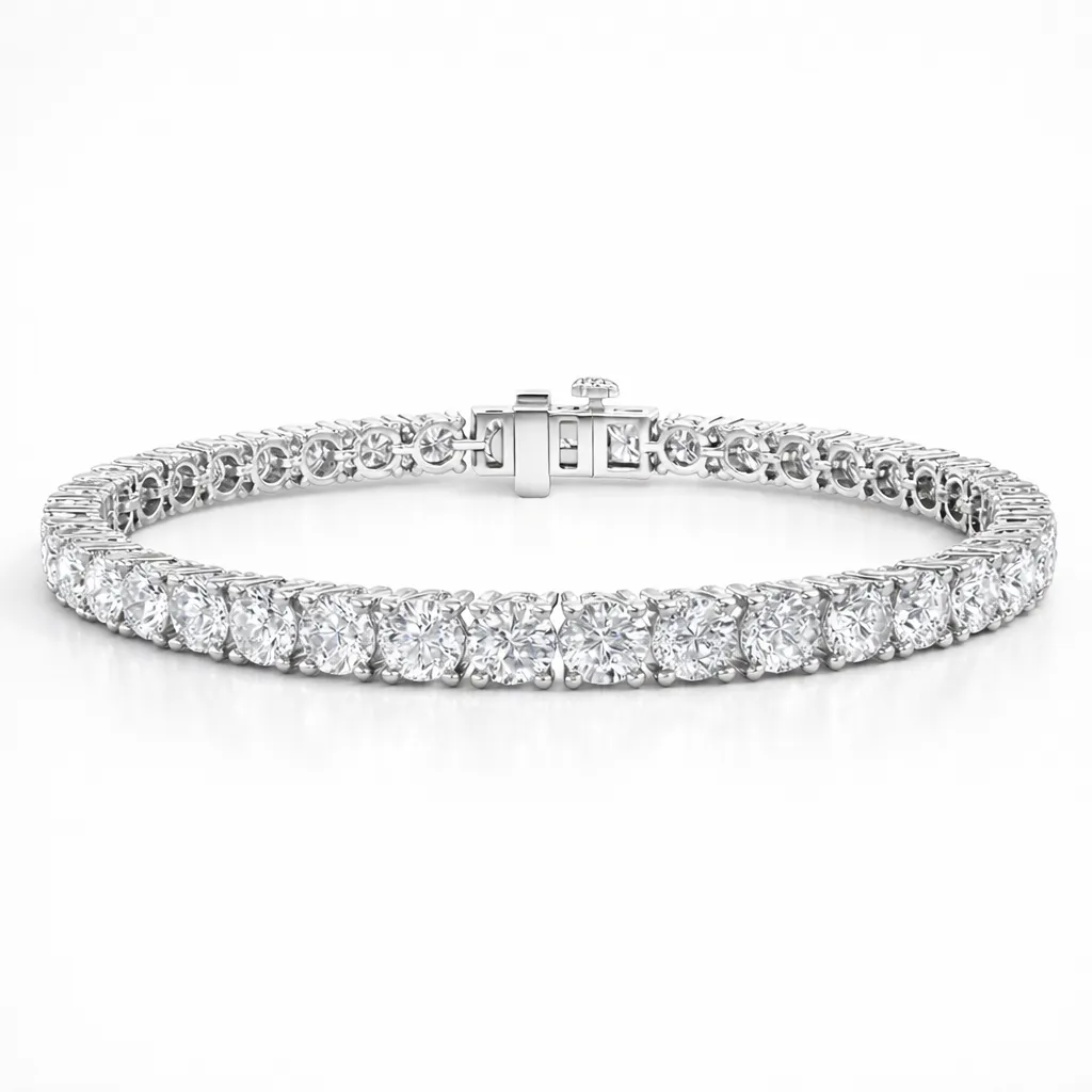 lab grown diamond tennis bracelet round diamonds