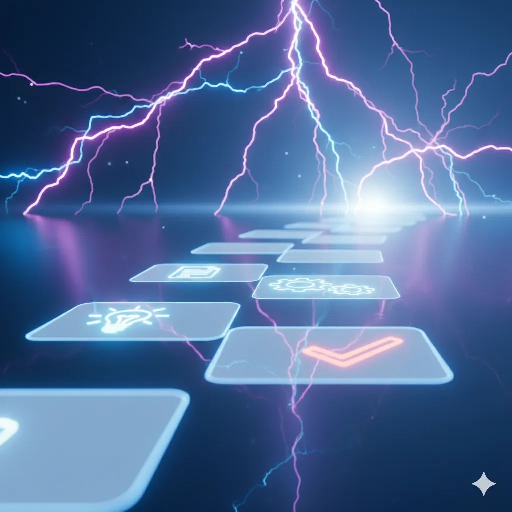 blue and white light fixture