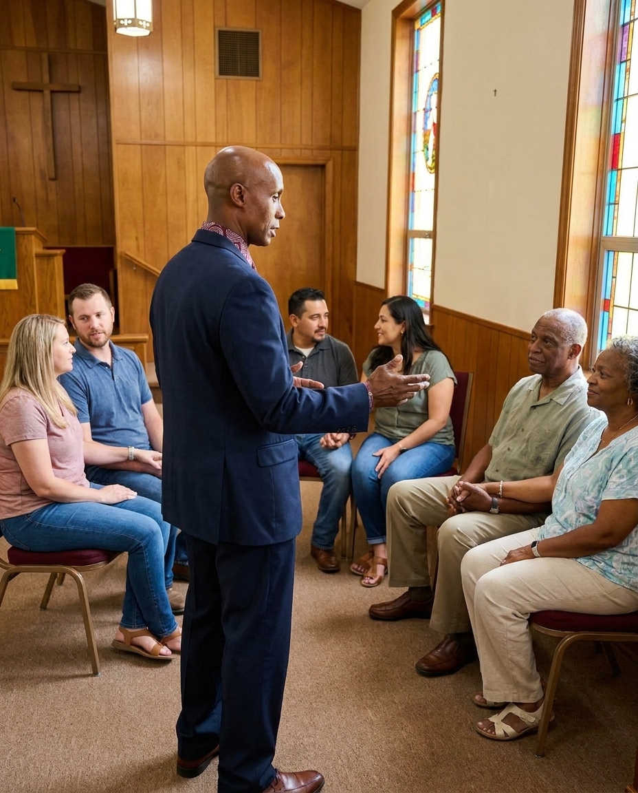 Curtis Smith leading a marriage workshop