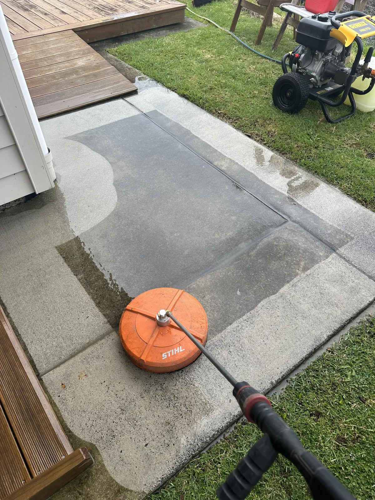 Pressure washing for a refreshed space.