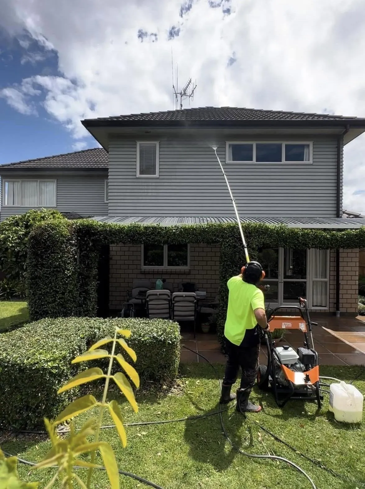 Exterior house washing services for the house proud.