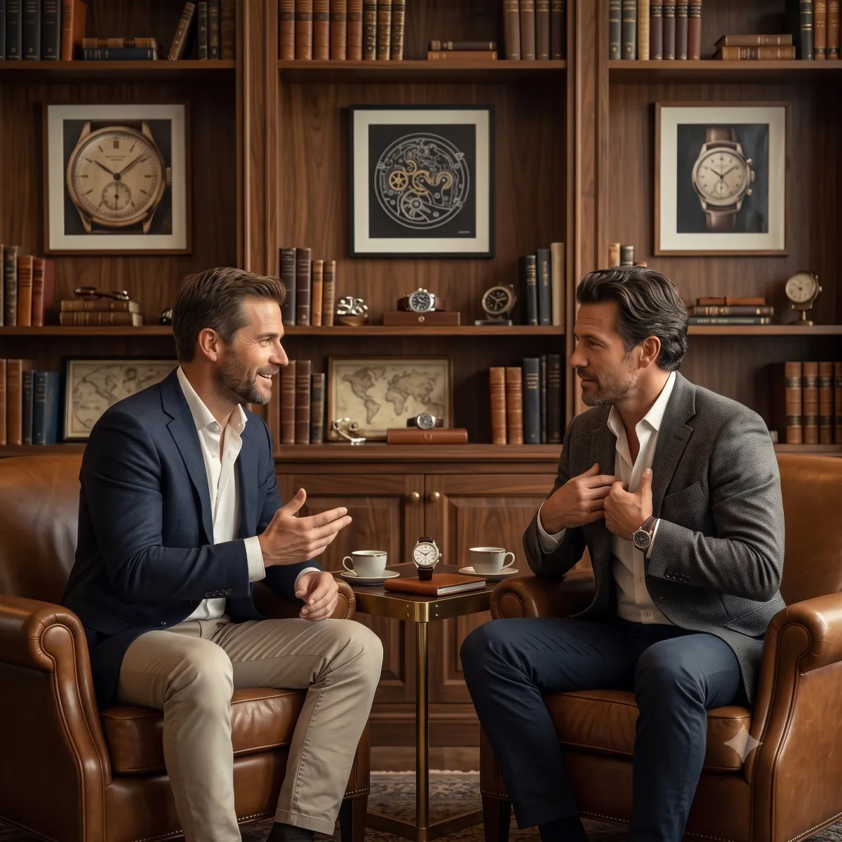 watch guy consulting with a client