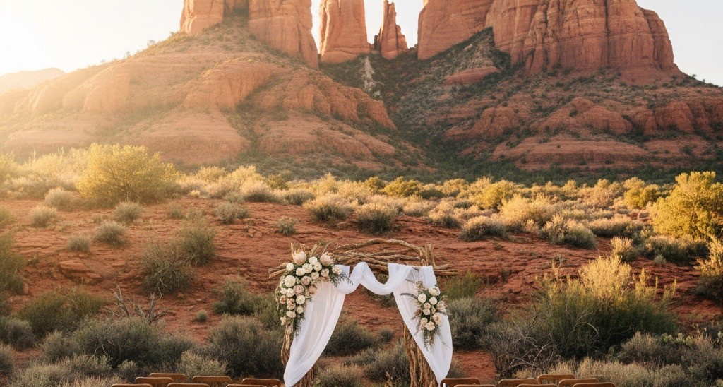 Outdoor wedding venues in Sedona Arizona | Heartcraft Wedding Films