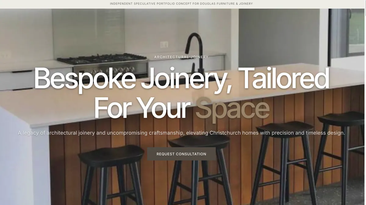 Douglas Furniture & Joinery digital presence audit mockup