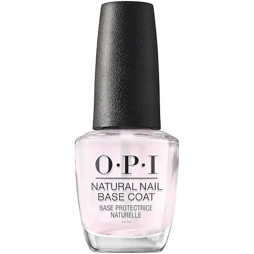 OPI clear nail polish base coat used by salons to protect nails and prevent discoloration before applying colo