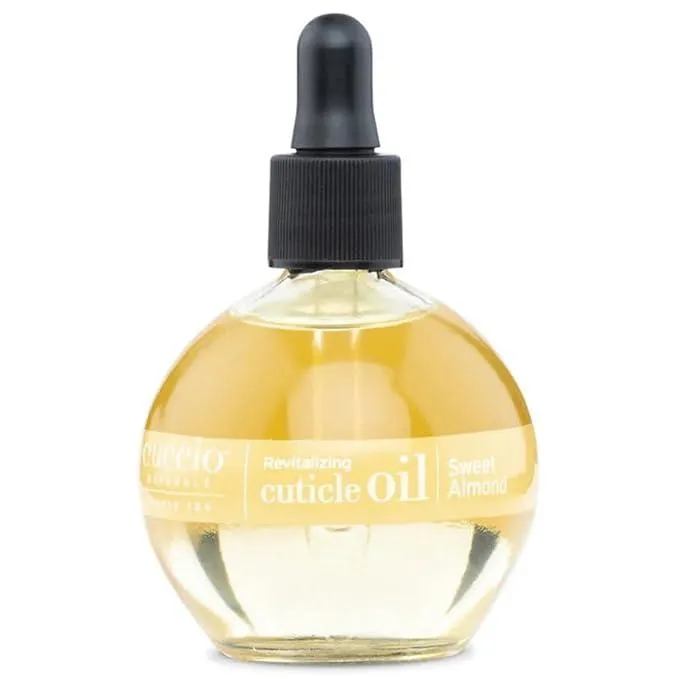 Cuccio sweet almond cuticle oil for repairing dry, damaged cuticles and strengthening thin nails overnight