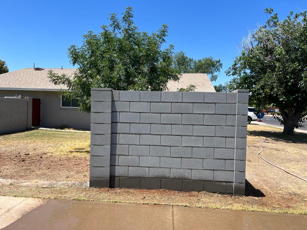 block wall job in Glendale AZ - Phoenix Block Wall Fence