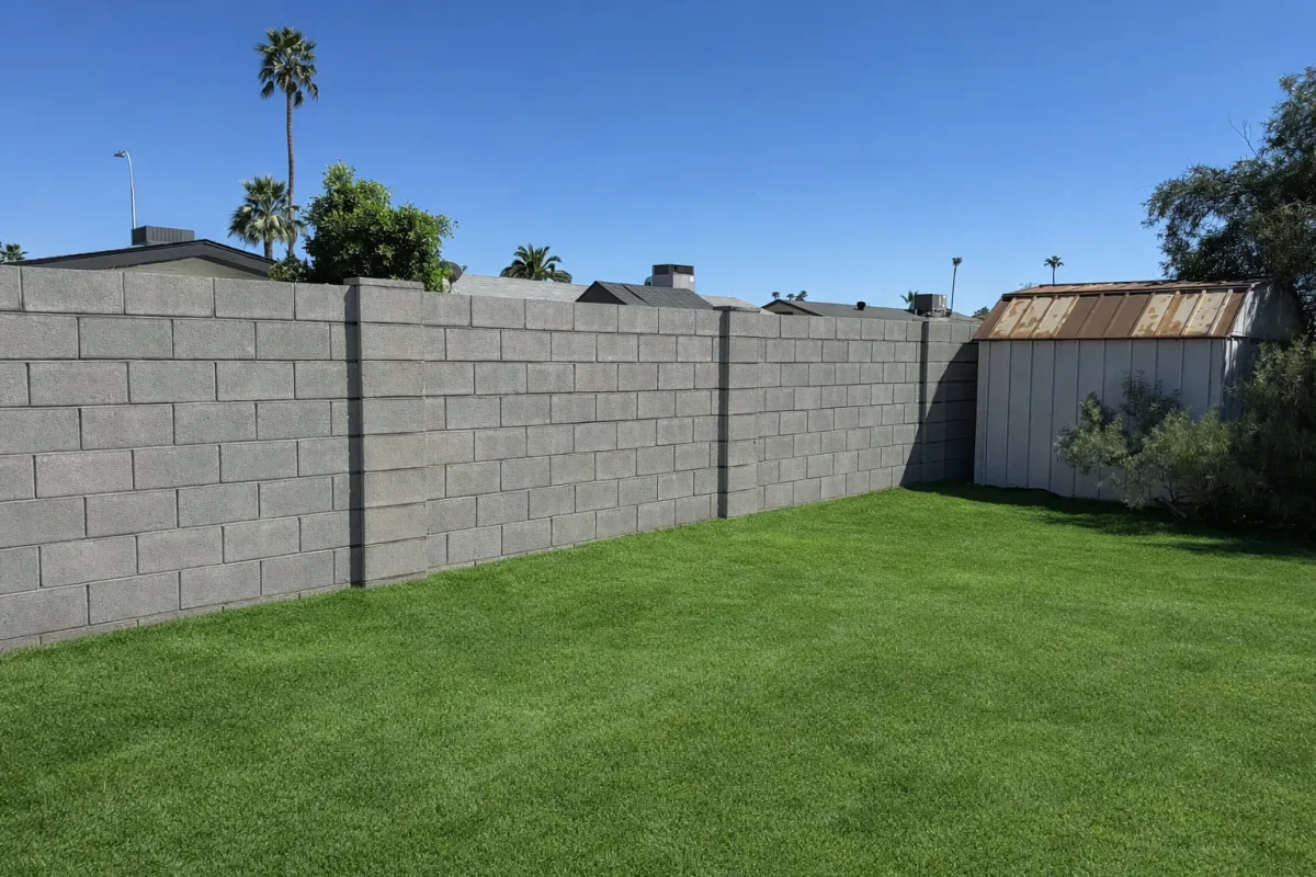 block fence job in Mesa AZ - Phoenix Block Wall Fence