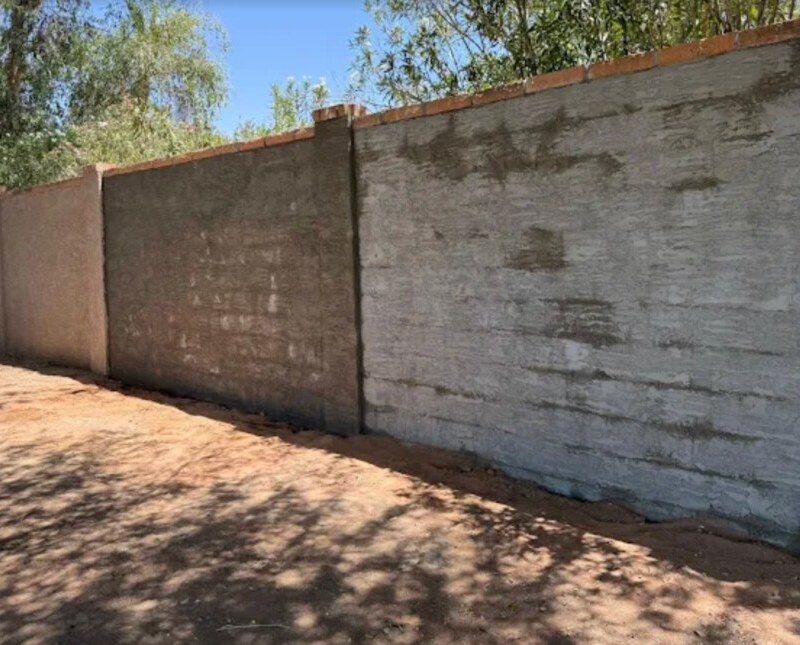 Stucco block wall repair and resurfacing in Phoenix, Arizona