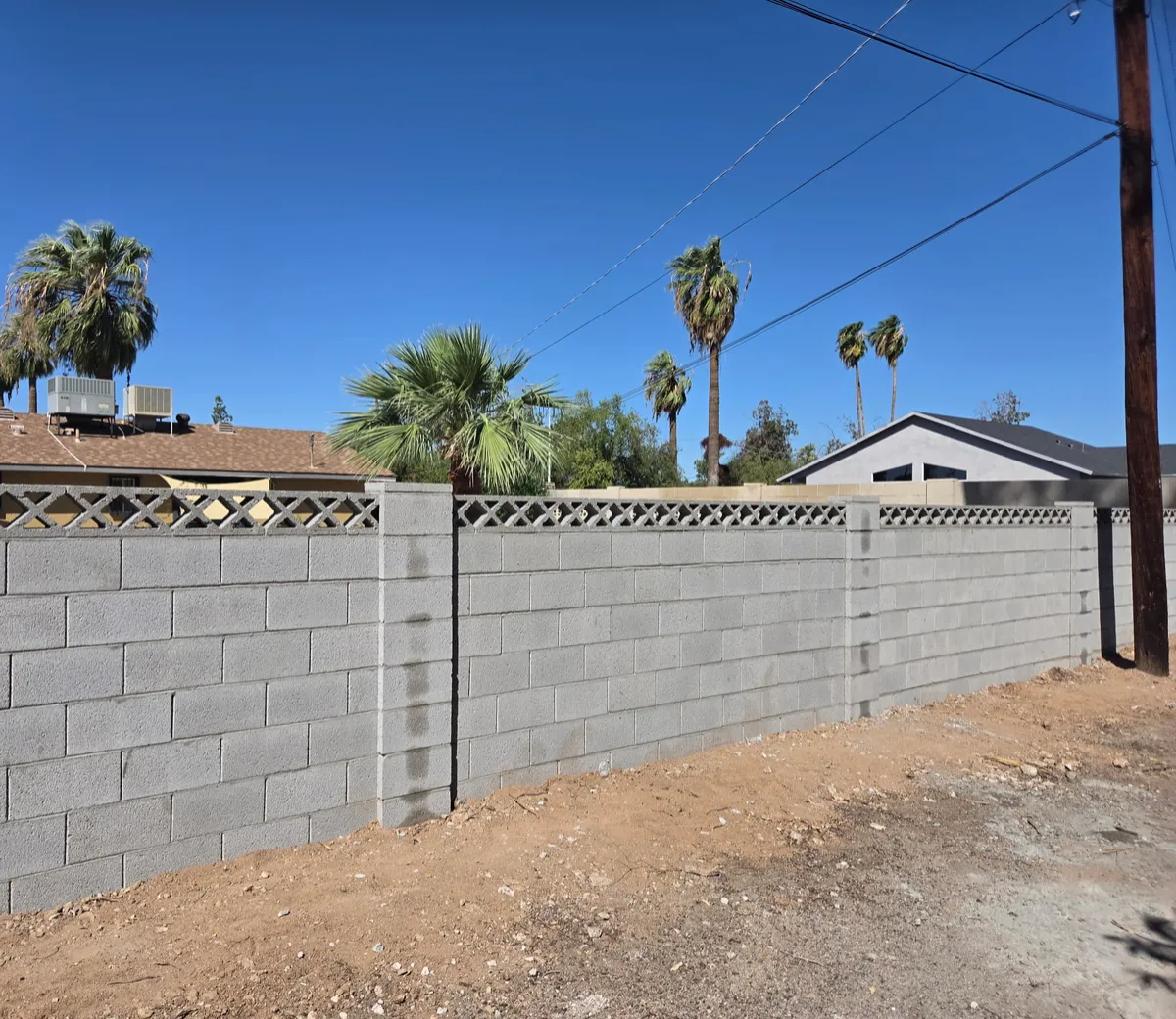 New block wall with decorative top in Phoenix by Phoenix Block Wall Fence