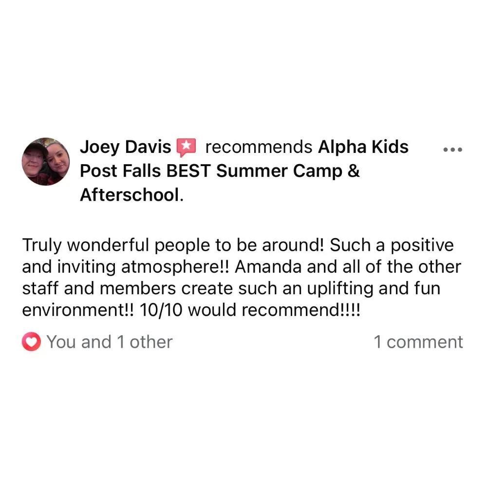 5 Star Review For Alpha Kids